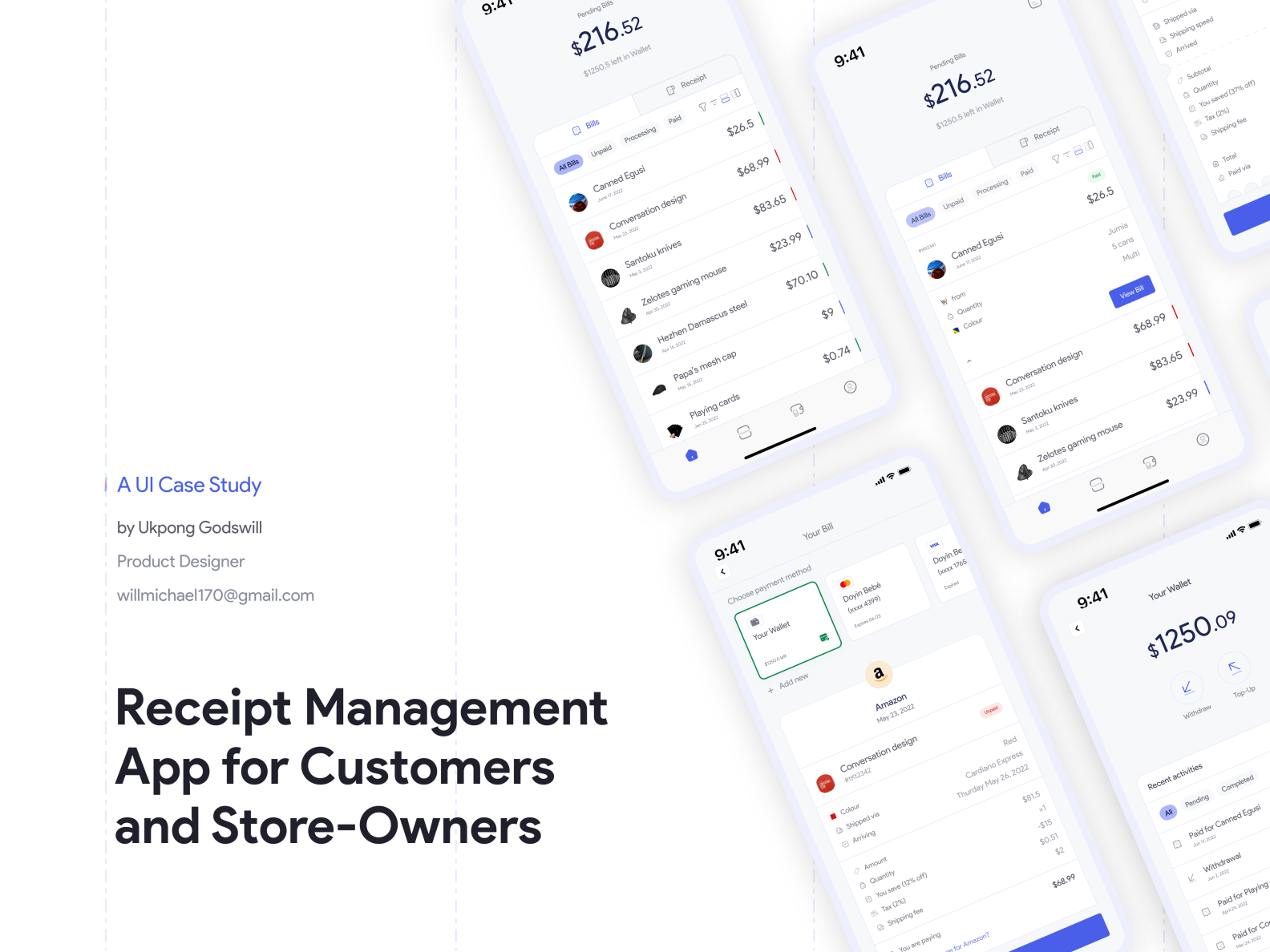 Receipts and Bills Management App by Godswill Michael Ukpong on Dribbble