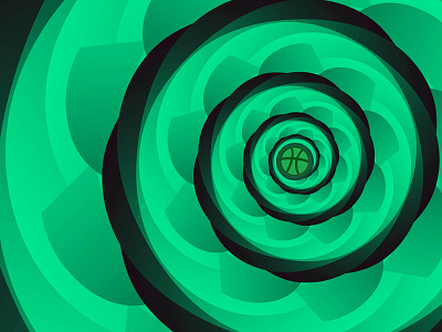 vine circle dribbble green roll vine