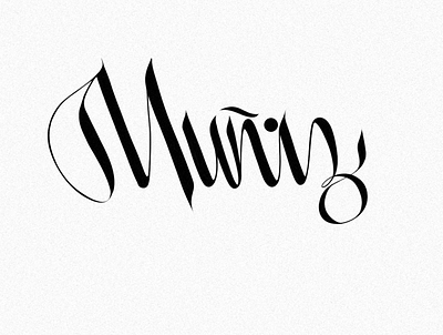 Muñiz calligraphy lettering letters logo photoshop