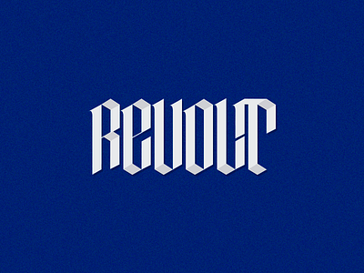 Revolt blue colors design designer digital font logo logo design logotype type typography