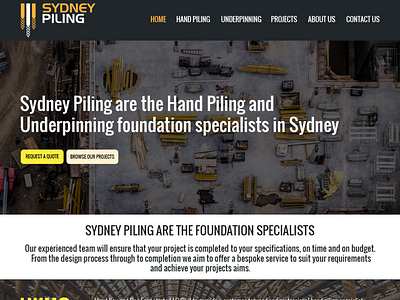 Piling Website Design