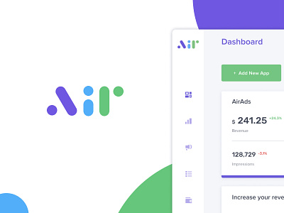 Air Logo ads advertising branding color dashboard dashboard design illustration logo multicolor product typography ui ux