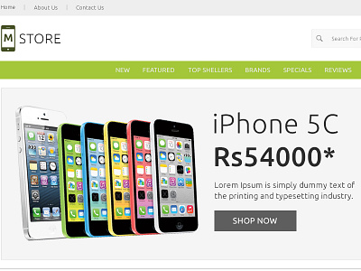 Mobile Store android ecommerce website iphone online mobile store typography ui ux windos