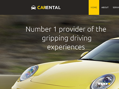 Car Rental car car rental car showroom clean website rental car reponsive tours transport travels ui ux yellow