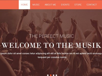 CUMIE SINGER events flat design pop singer portfolio responsive