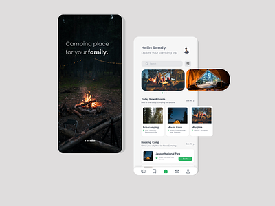 UI Design Mobile Apps Camping Place design mobile apps design ui userinterface