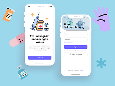 UI Design Mobile Apps Vaksin