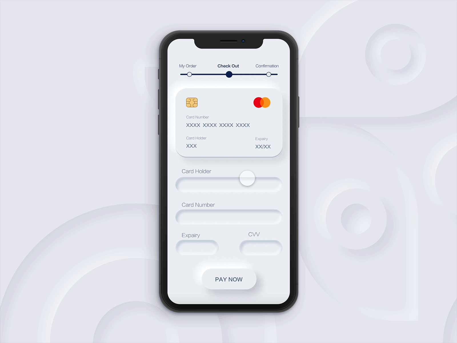 Daily UI #002 - Credit card check out app dailyui design neumorphism ui uidesign