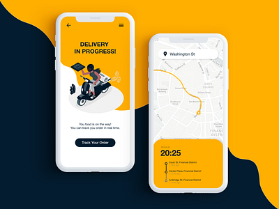Daily UI #020 - Location Tracker app dailyui design fooddeliveryapp location tracker ui uidesign