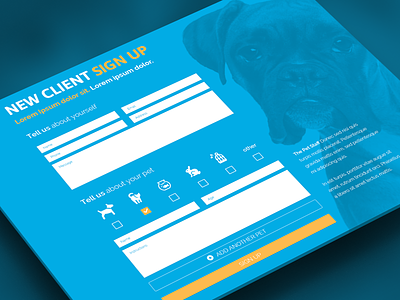 Sign Up Form button cat dog form icons input pet sign up ui website