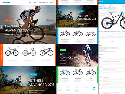 Giant Bicycles Website Redesign bicycles bike interface product page sports ui ux website