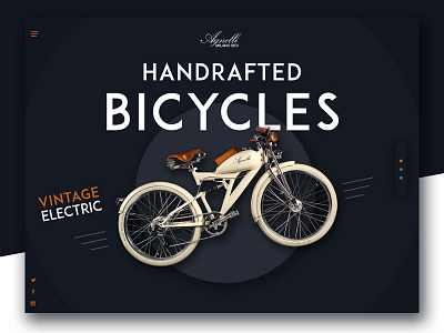 Handcrafted Vintage Bicycles bicycles bike home landing page slider ui web website