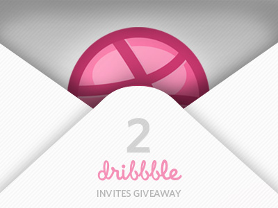 2 Dribbble Invites Giveaway ball dribbble envelope giveaway invite