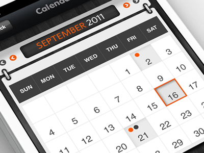 iPhone App - Calendar