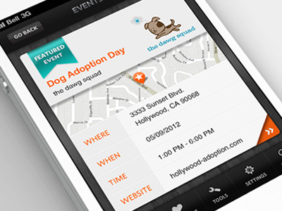 iPhone App - Featured Event Detail