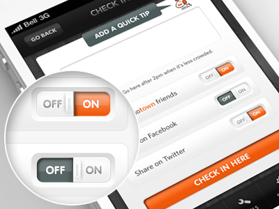 iPhone App - Check In Details app buttons design form field iphone menu off on ui