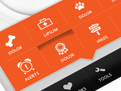 iPhone App - Submenu ui design iphone app icons menu submenu buttons select