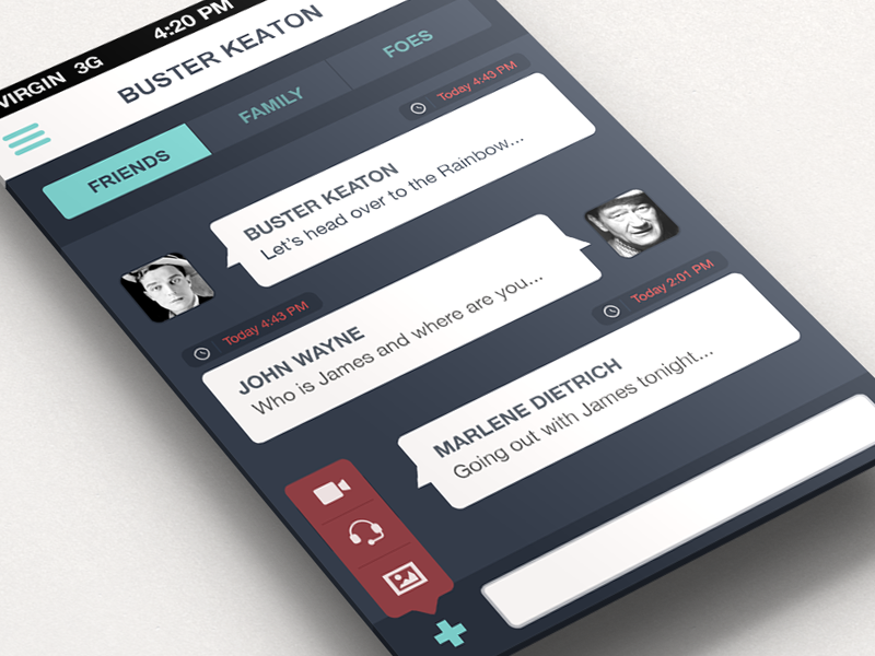 Chat - iPhone App by Anke Mackenthun on Dribbble