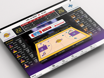 Live Basketball iPad App app basketball design ipad live menu players scorebaord ui