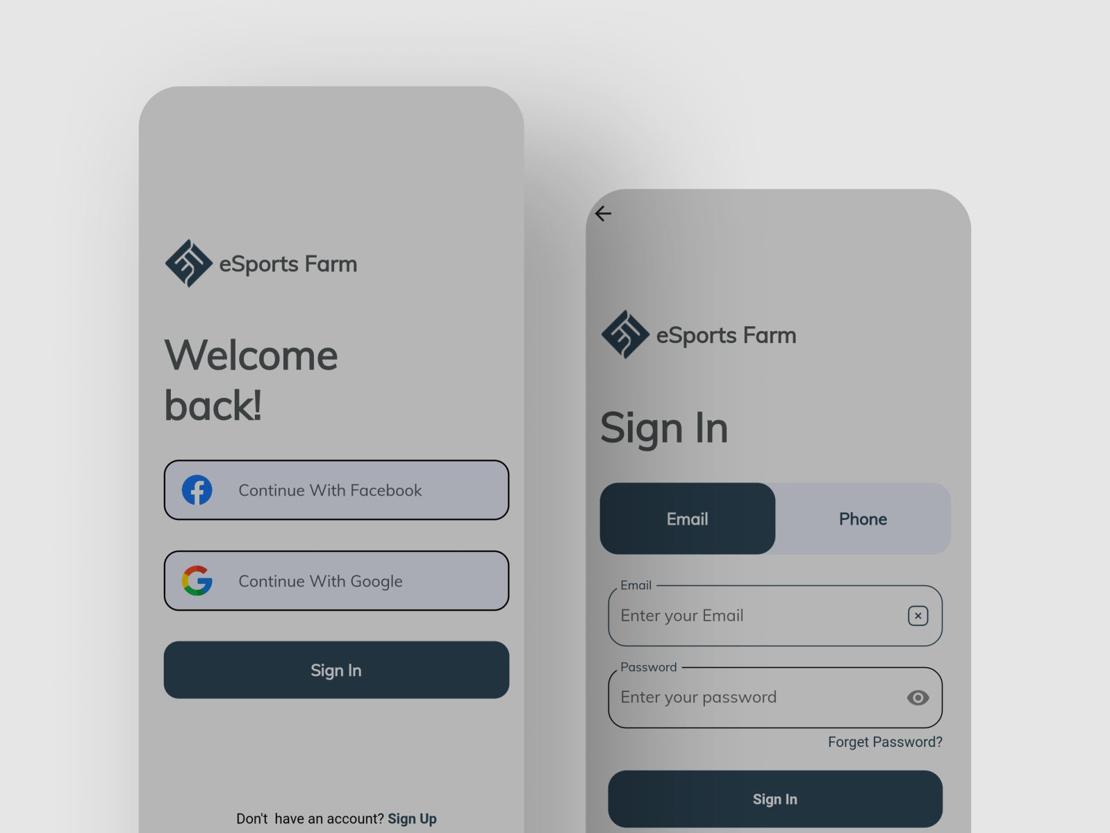 Login Using Email & Phone Design by Kratos_Desgin on Dribbble