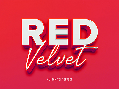 Red Velvet 3d Text Effect 3d graphic design