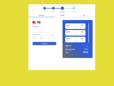 Credit card checkout DailyUI002 design typography ui ux