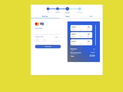 Credit card checkout DailyUI002