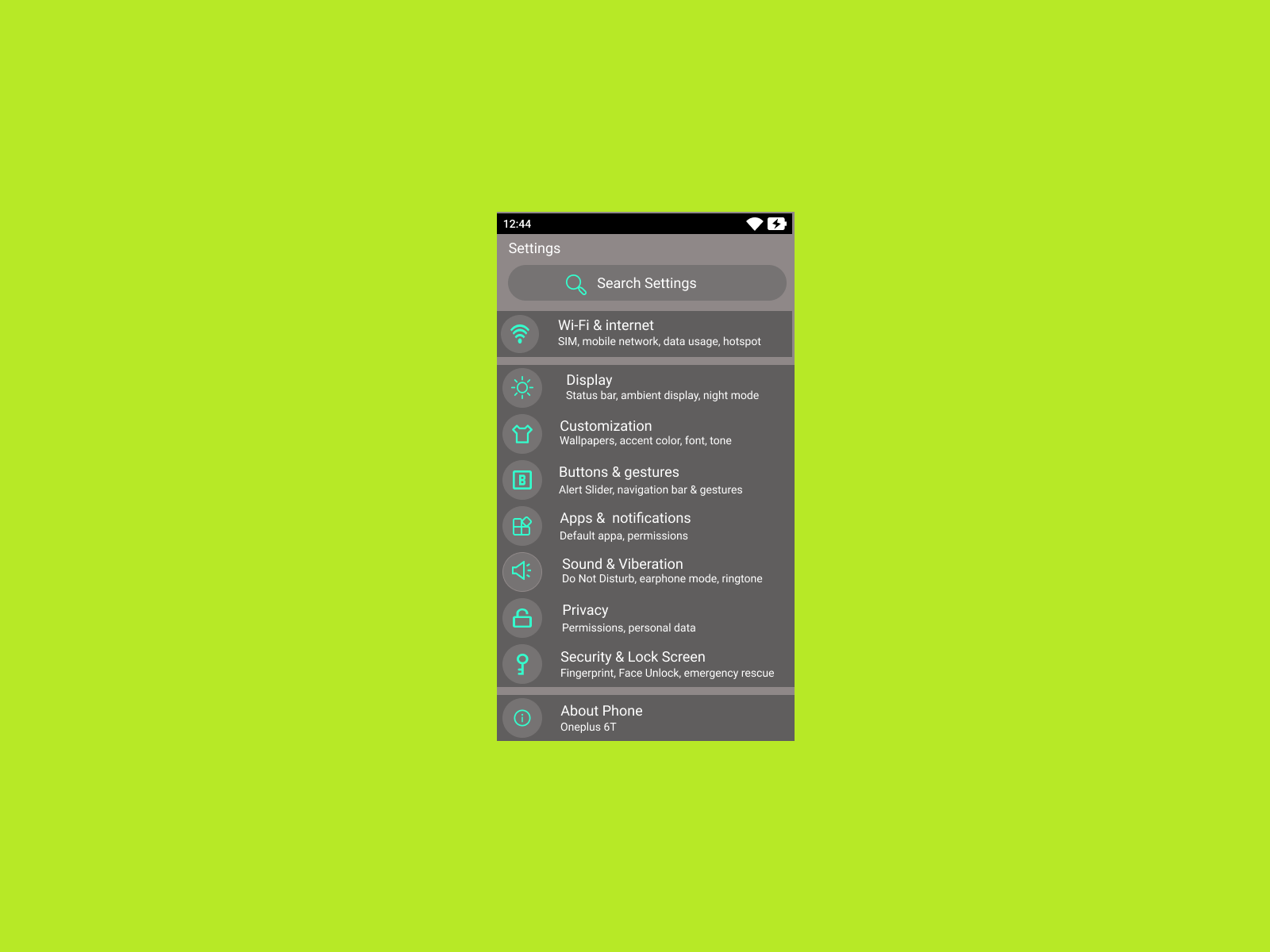 settings for iphone 8