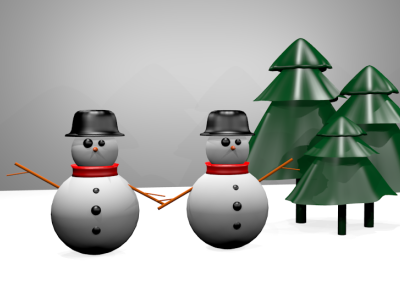 3D Modelling_Character Snowman