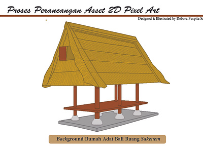 Asset Game Pixel Art 2D_Rumah Adat Bali "Ruang Sakenem"