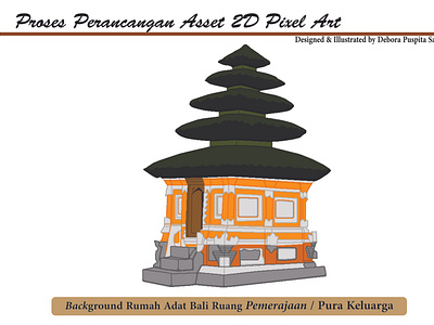 Asset Game Pixel Art 2D_Rumah Adat Bali "Pura Keluarga"