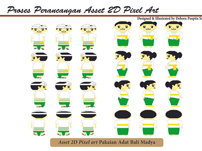 Asset Game Pixel Art 2D_Pakaian Adat Bali "Madya"