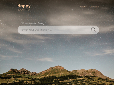 Happy Weather Layout Design app design destination layout search ui weather