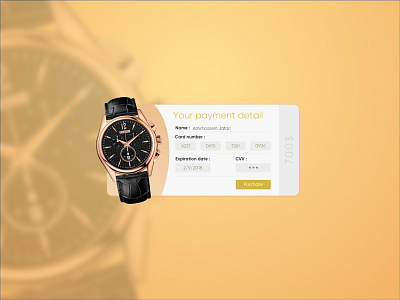Daily UI - Credit Card Checkout Concept clock credit card daily ui design payment shopping swatch ui