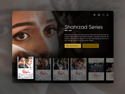 Movie App Page app application design movie product page series shahrzad tv tv app ui
