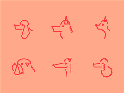 Dog icons dogs graphic design icons