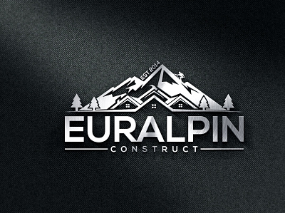 Euralpin mountain home logo adobe illustrator brand design brand identity branding business logo company logo logo logo design logo maker minimal minimalist