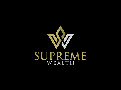 supreme wealth monogram logo adobe illustrator brand design brand identity branding company logo logo logo design logo maker minimal minimalist