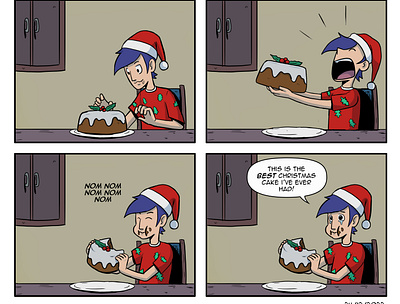 Charles Christmas Feast 2d art cake cartoons christmas comics illustration webcomics