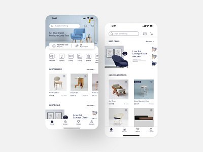 Home Page e commerce furniture page home page ui ui design