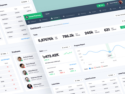 Pharmacy Management Dashboard Redesign app dashboard design medicine minimal pharmacy pos saas saas design ui ux web web application web ui webapp webapplication