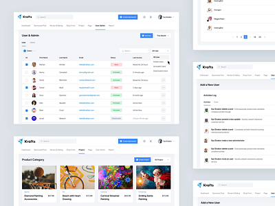 DotKrafts - User & Admin Management System. admin admin dashboard admin panel animation application backend bootstrap case study cms content management crm dashboard interface mobile panel product design showreel visualization webapp webapplication