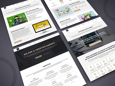 Agency Website Design dashboard header illustration landing page minimal ui ux web application web ui