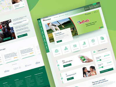 Trust Bank Website Redesign V2 app bank finance green loan minimal payment redesign ui ux web website redesign