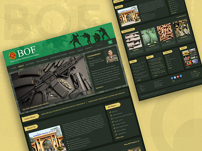 BOF Website Redesign (V1) army dark header landing page military minimal ui ux web web ui website