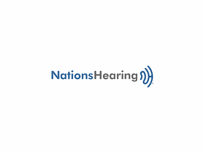 Captivating and trusting logo for NationsHearing branding hearingaid hearingtool icon initiallogo logo minimal