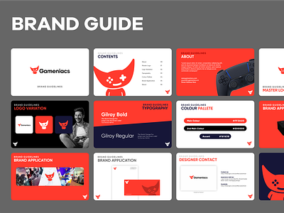 Brand Guide for Gameniacs brand guide game ico icon logo