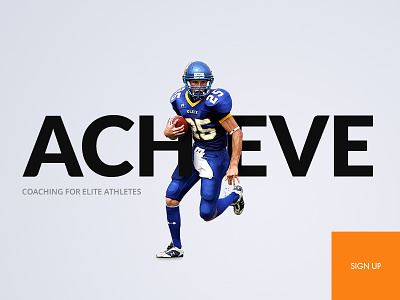 [ UI / UX ] Web Concept - Achieve athlete blue concept fitness interface landing page orange ui ux web design webdesign