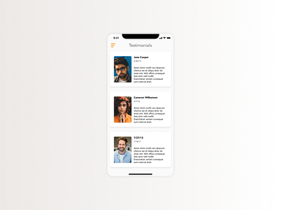 039 Testimonials dailyui dailyuichallenge