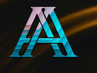 AA 3D logo design